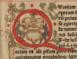 Unidentified armorial initial within SSS.4.16